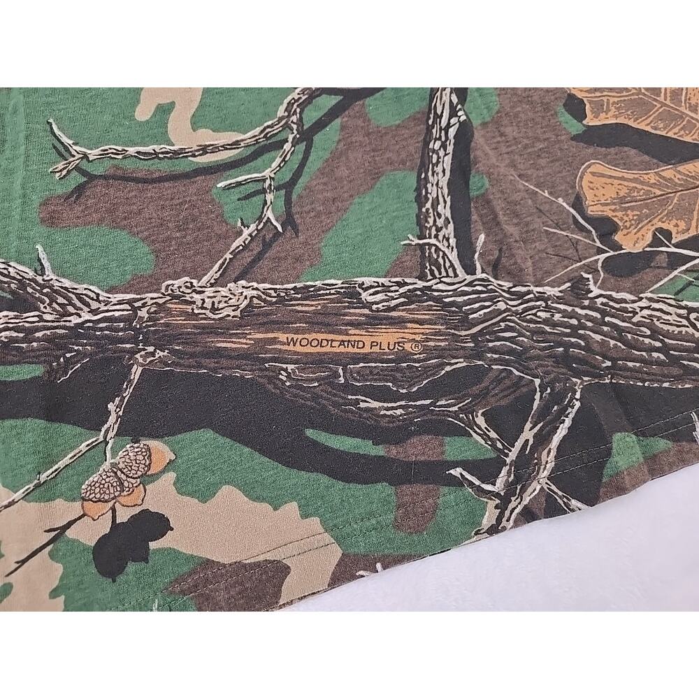 Woodland Plus Vtg 90s Mixed Camo Tshirt Mens Sz Med Gorpcore Hunting Outdoor - Picture 3 of 8